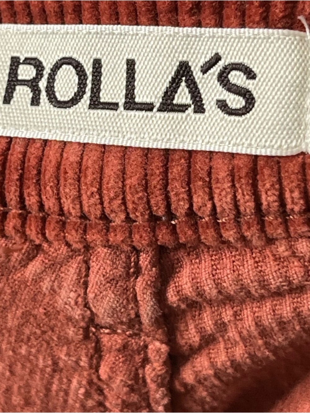 Rollas Eastcoast High Rise Flare Women’s Size 27 Rust Corduroy Retro Western - Picture 10 of 11